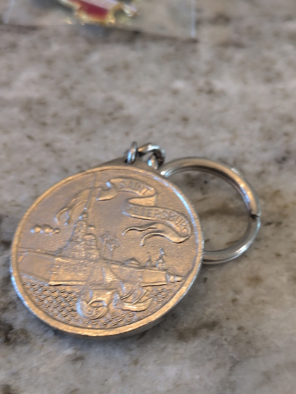Silver Saint Petersburg Souvenir Keychain